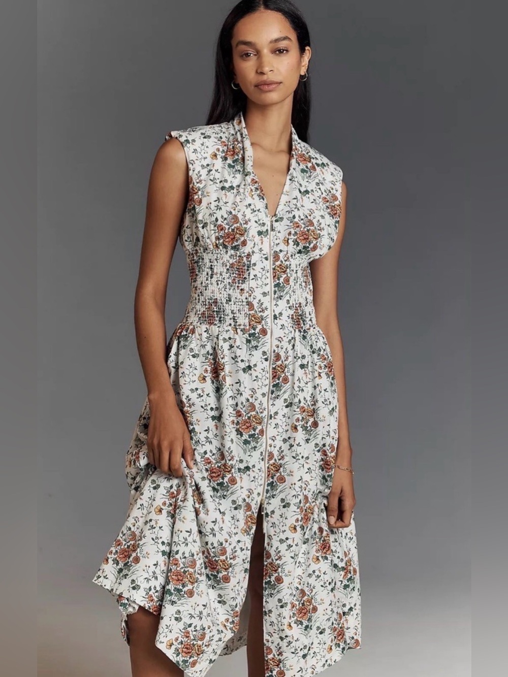 Tommie Cap Sleeve Zip Front dress by Maeve